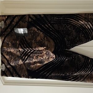 Savage X Fenty Black and Brown Patterned Leggings